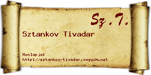 Sztankov Tivadar névjegykártya
